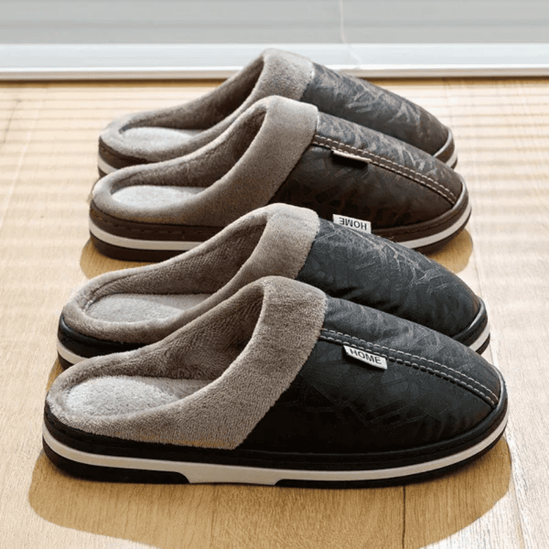 Orthopaedic Leather Slippers – Lined Interior [Odour-neutral]