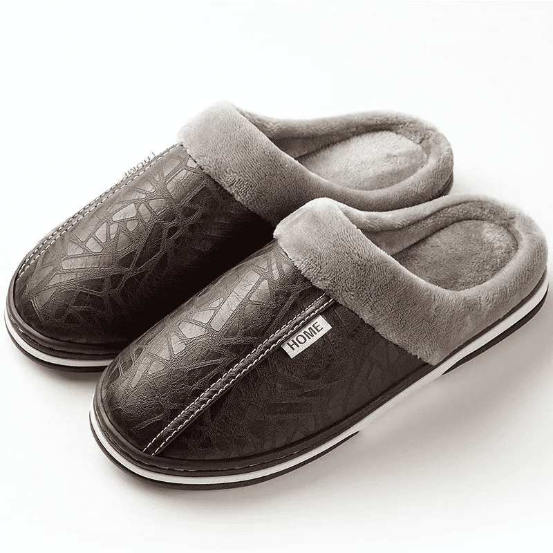 Orthopaedic Leather Slippers – Lined Interior [Odour-neutral]