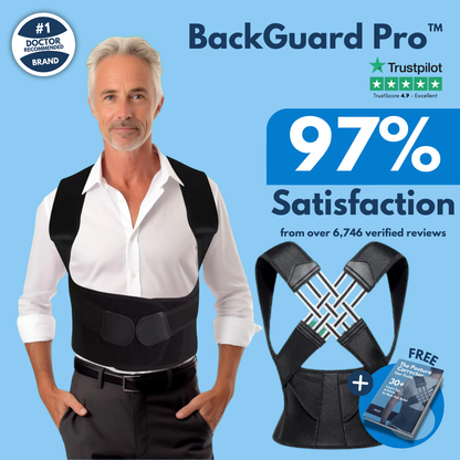 BackGuard Pro | Ultra-Durable Full Back Support Belt with Adjustable Suspenders