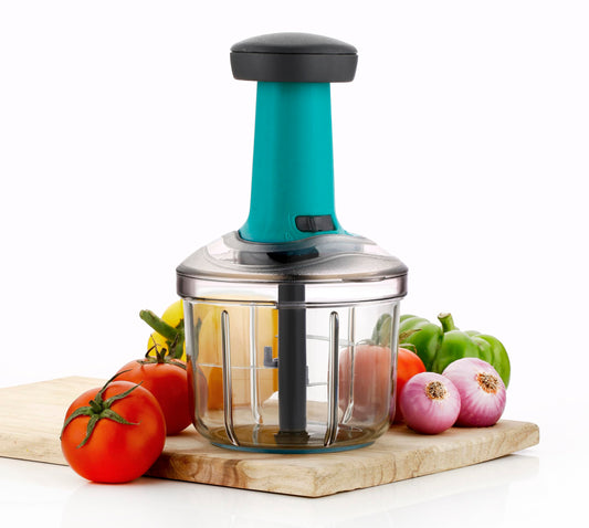 &nbsp;Kitchen Food Chopper 1.5L , Steel Large Manual Hand-Press Vegetable Chopper Mixer Cutter