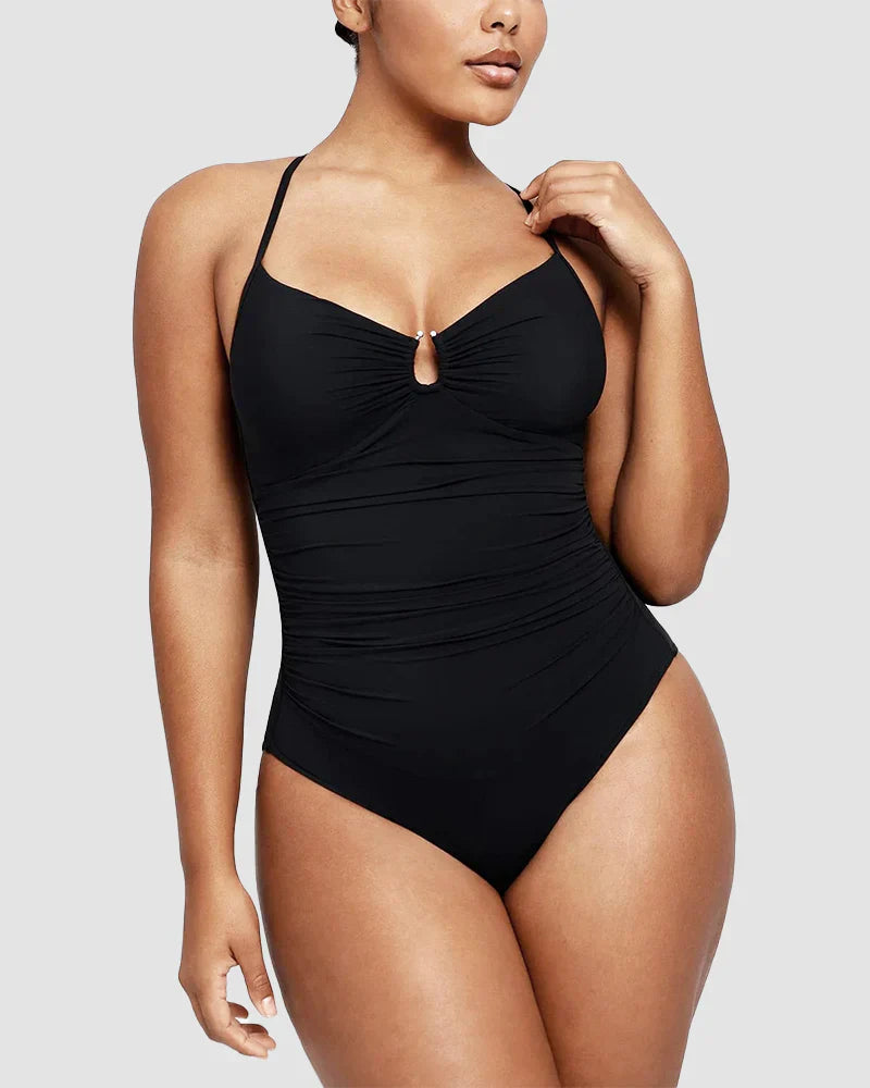 Shesways® Sculpt & Shine U-Ring Shaping Swimsuit