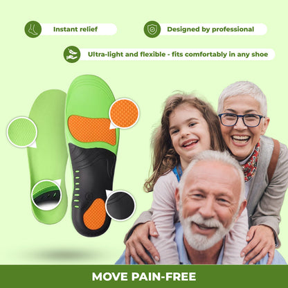 Orthopedic Insoles - Pain relieving and shock absorbing