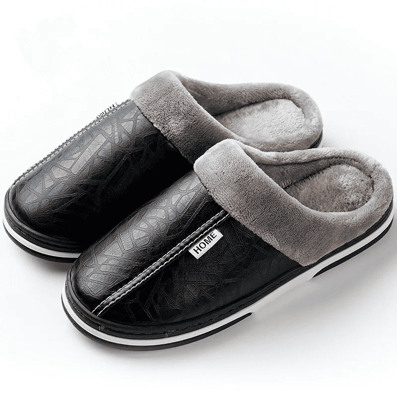 Orthopaedic Leather Slippers – Lined Interior [Odour-neutral]