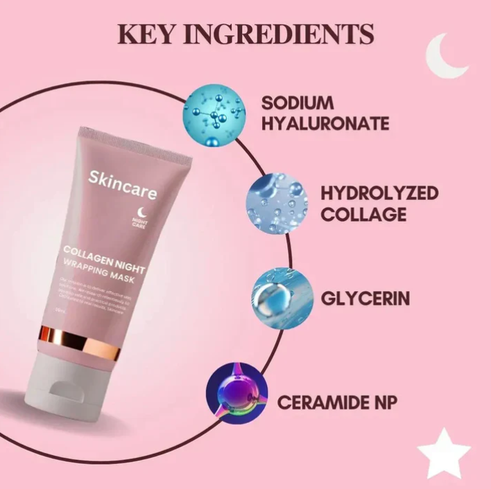 Skincare Korean Collagen Night Wrapping Peel Off Mask